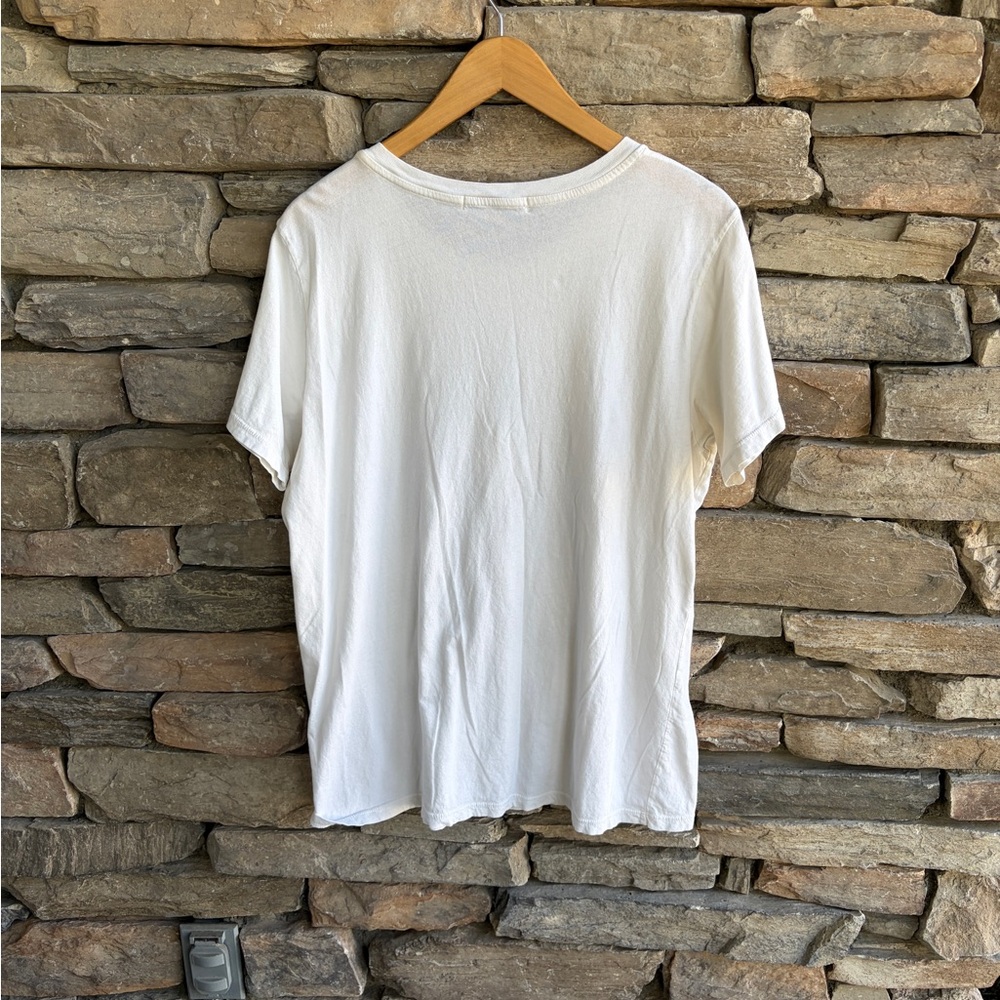 Anthropologie Letluv Boho White Stevie Nicks Graphic Tee long Lightweight band L - Picture 4 of 4
